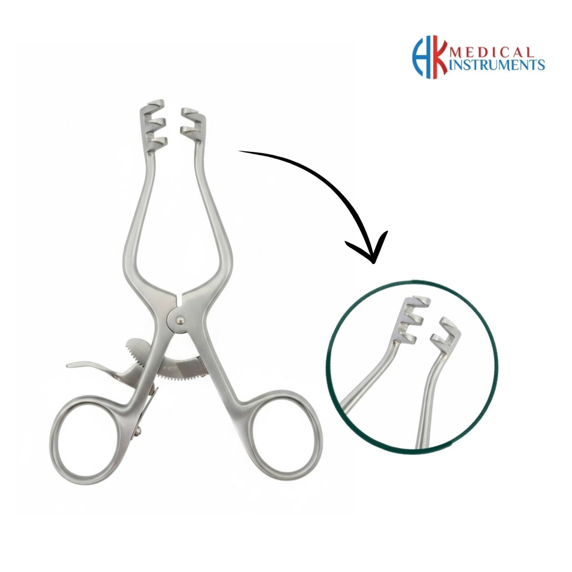 Weitlaner Retractor 10.5 cm / 4-1/4", Teeth 2x3 SH Weitlaner Retractor 10.5 cm / 4-1/4", Teeth 2x3 SH