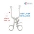 Weitlaner Retractor 10.5 cm / 4-1/4", Teeth 2x3 SH Weitlaner Retractor 10.5 cm / 4-1/4", Teeth 2x3 SH