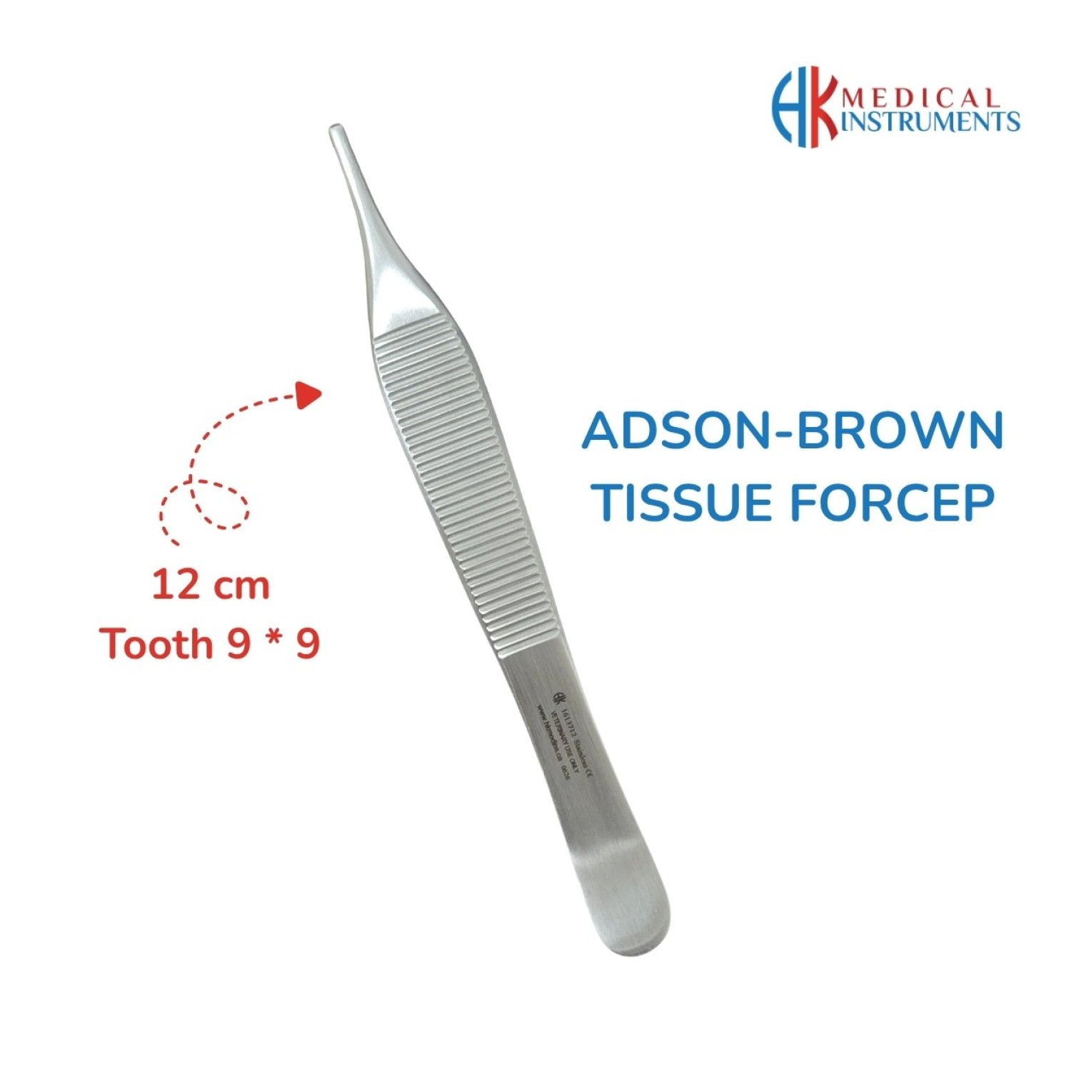 Adson-Brown Tissue Forceps 12 cm Teeth 9x9 Adson-Brown Tissue Forceps 12 cm Teeth 9x9