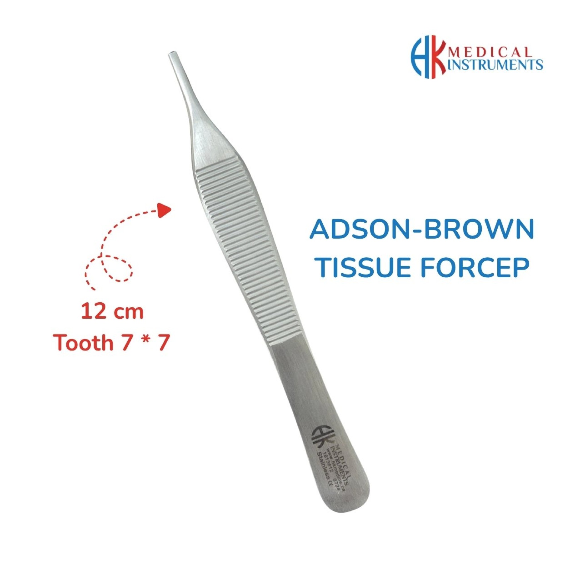 Adson-Brown Tissue Forcep 12 cm Teeth 7x7 Adson-Brown Tissue Forcep 12 cm Teeth 7x7