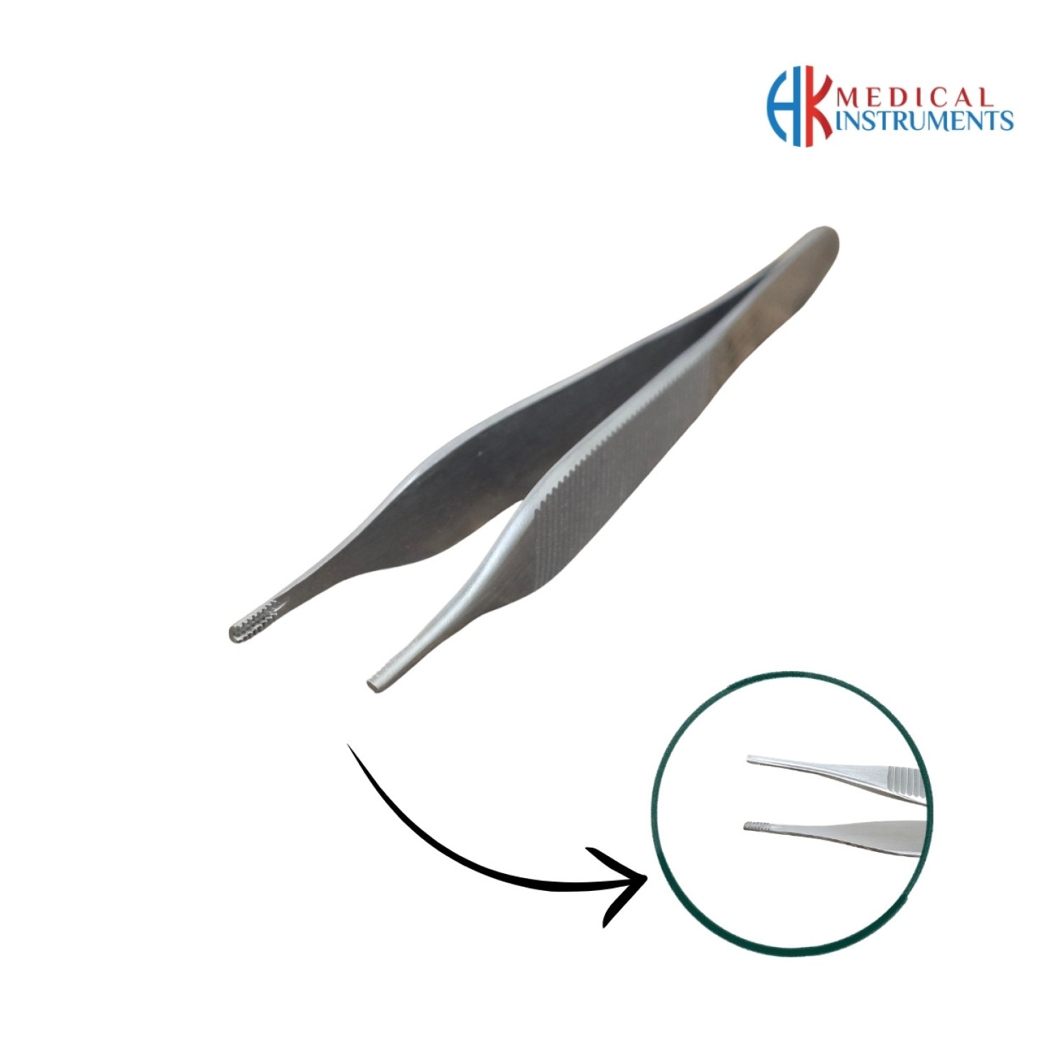Adson-Brown Tissue Forceps 12 cm Teeth 9x9