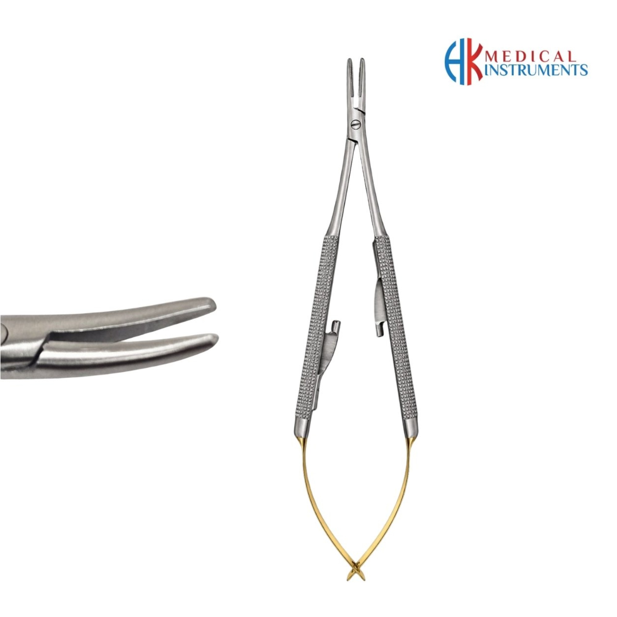Castroviejo Needle Holder 13 cm / 5-1/4" Straight TC Gold