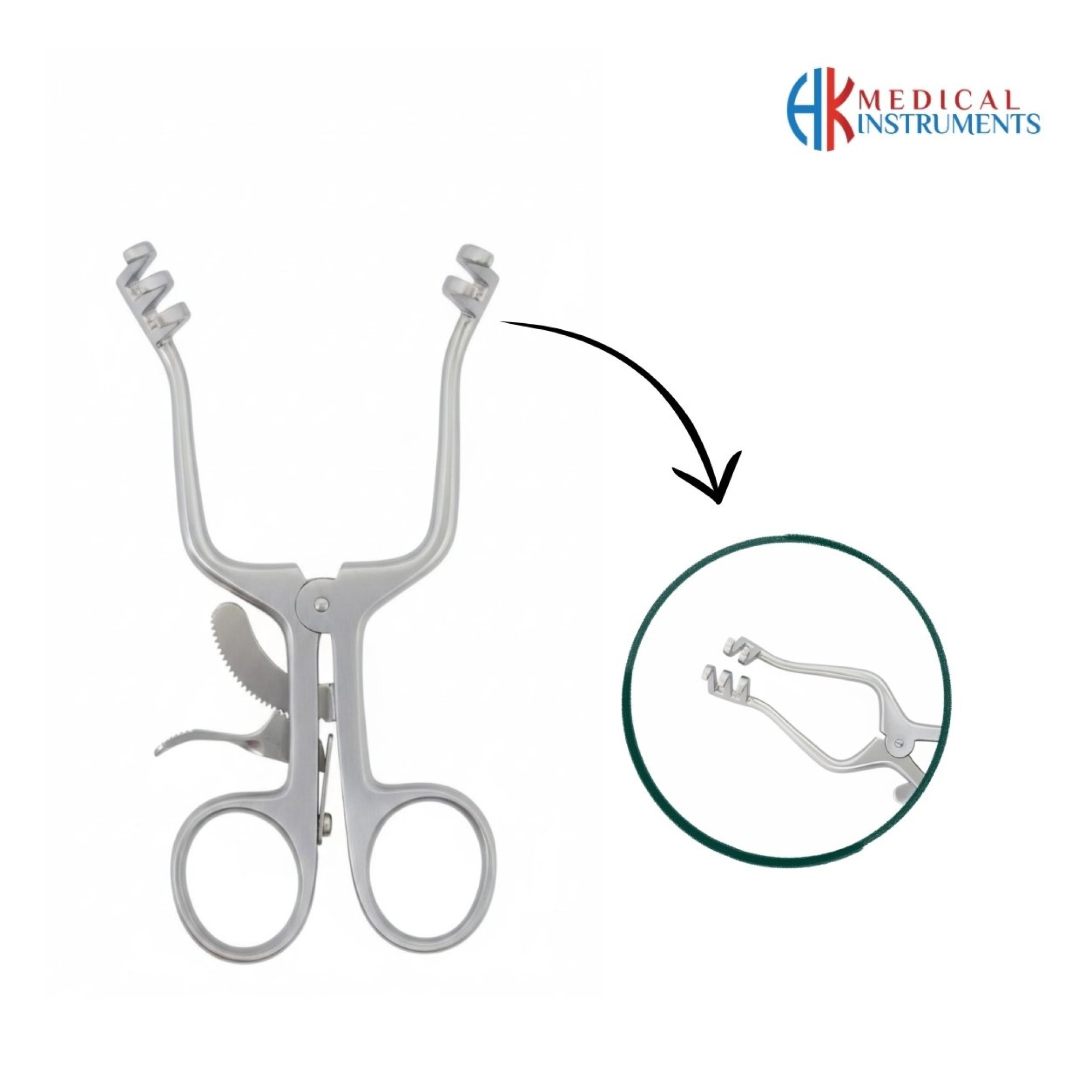 Weitlaner Retractor 14 cm / 5-1/2" Teeth 3:4 Blunt