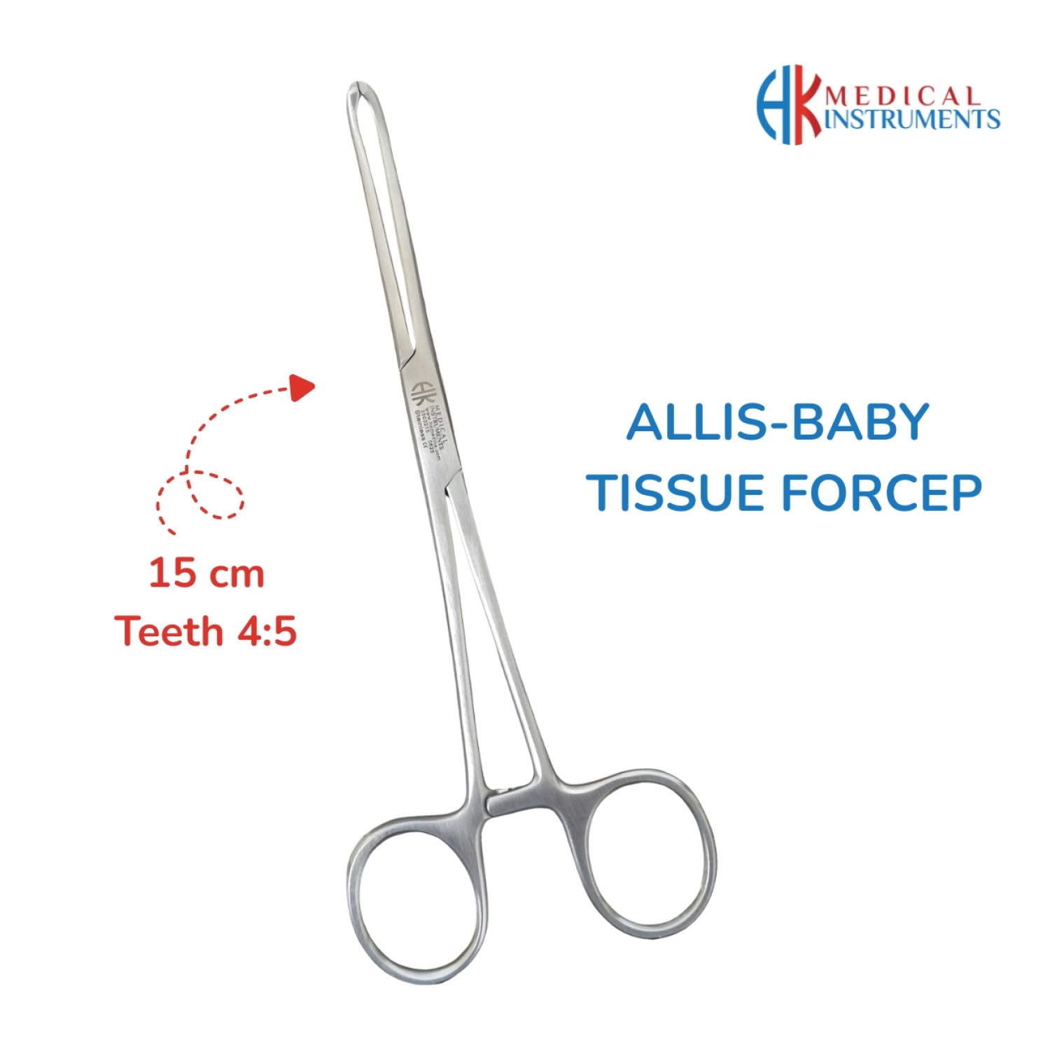 Allis-Baby Tissue Forceps 15 cm / 6" Teeth 4:5