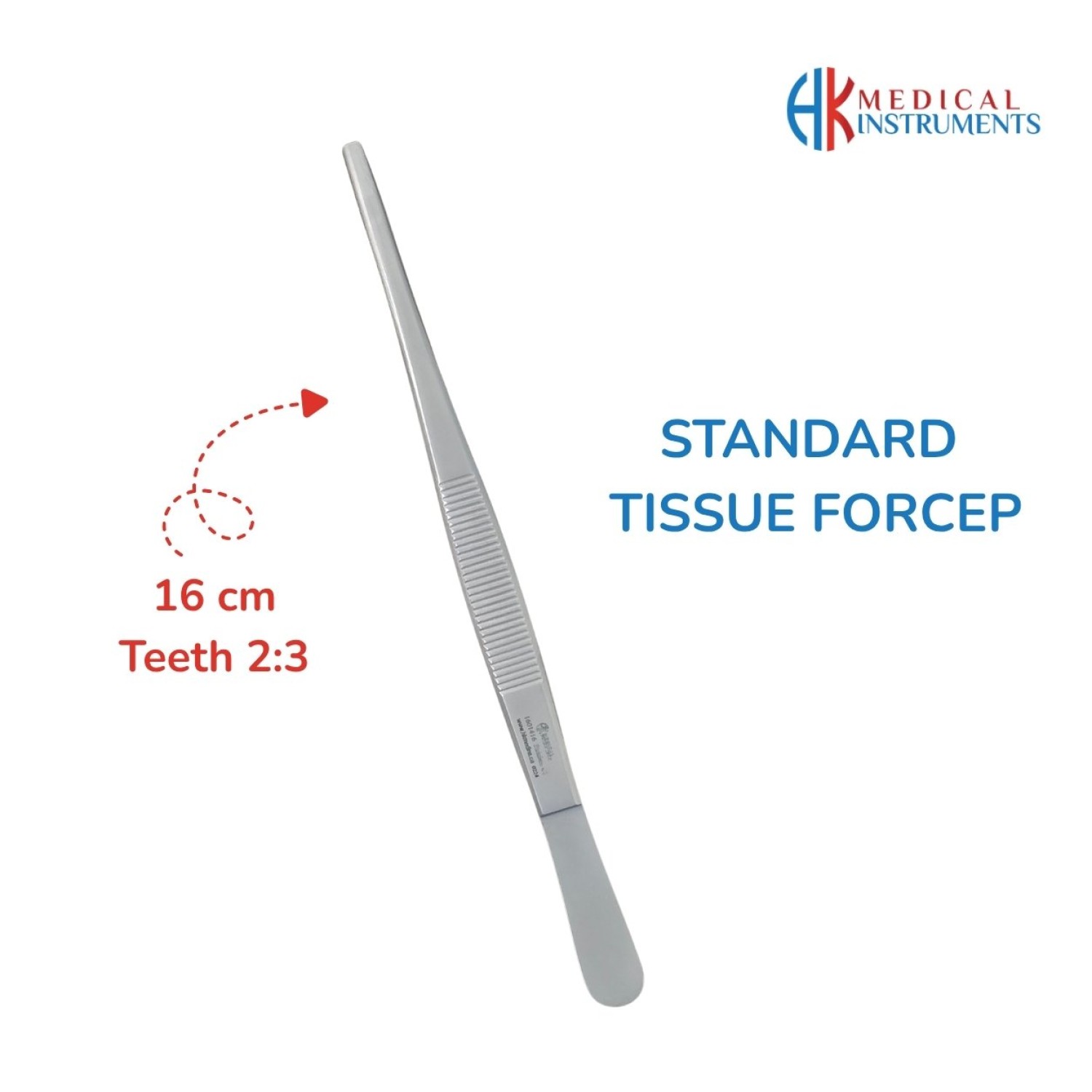Standard Tissue Forcep 16 cm / 6-1/4" Teeth 2:3 Standard Tissue Forcep 16 cm / 6-1/4" Teeth 2:3