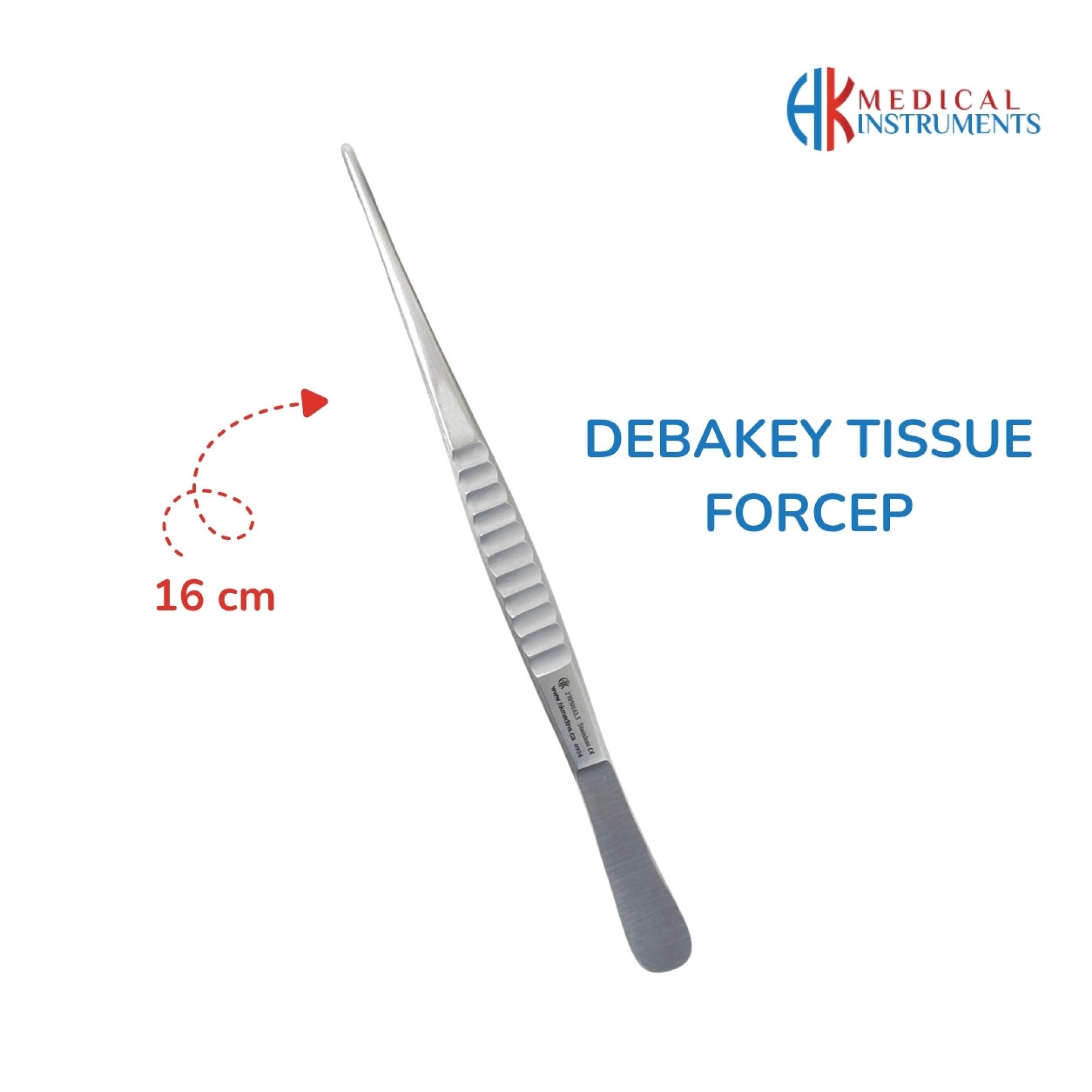 DeBackey Tissue Forcep 16 cm / 6-1/4", 3 mm