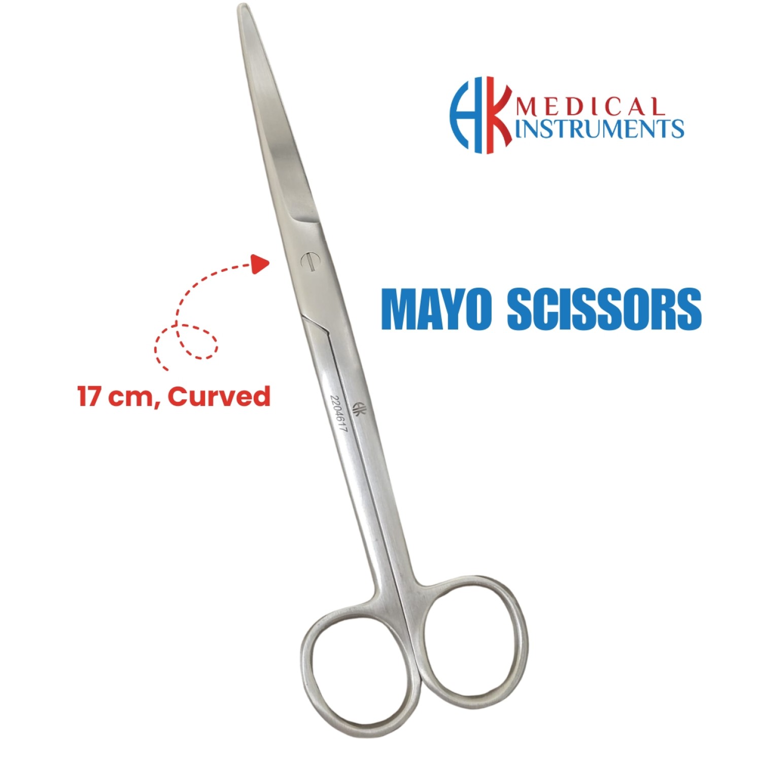 Mayo Scissor, 17 cm, Curved