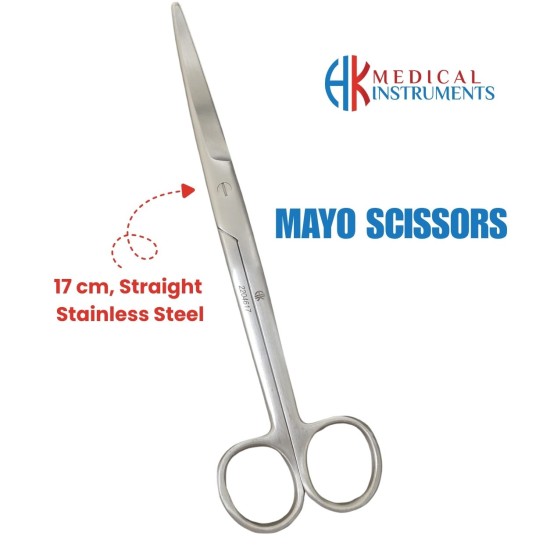 Mayo Scissor, 17 cm Straight, Stainless