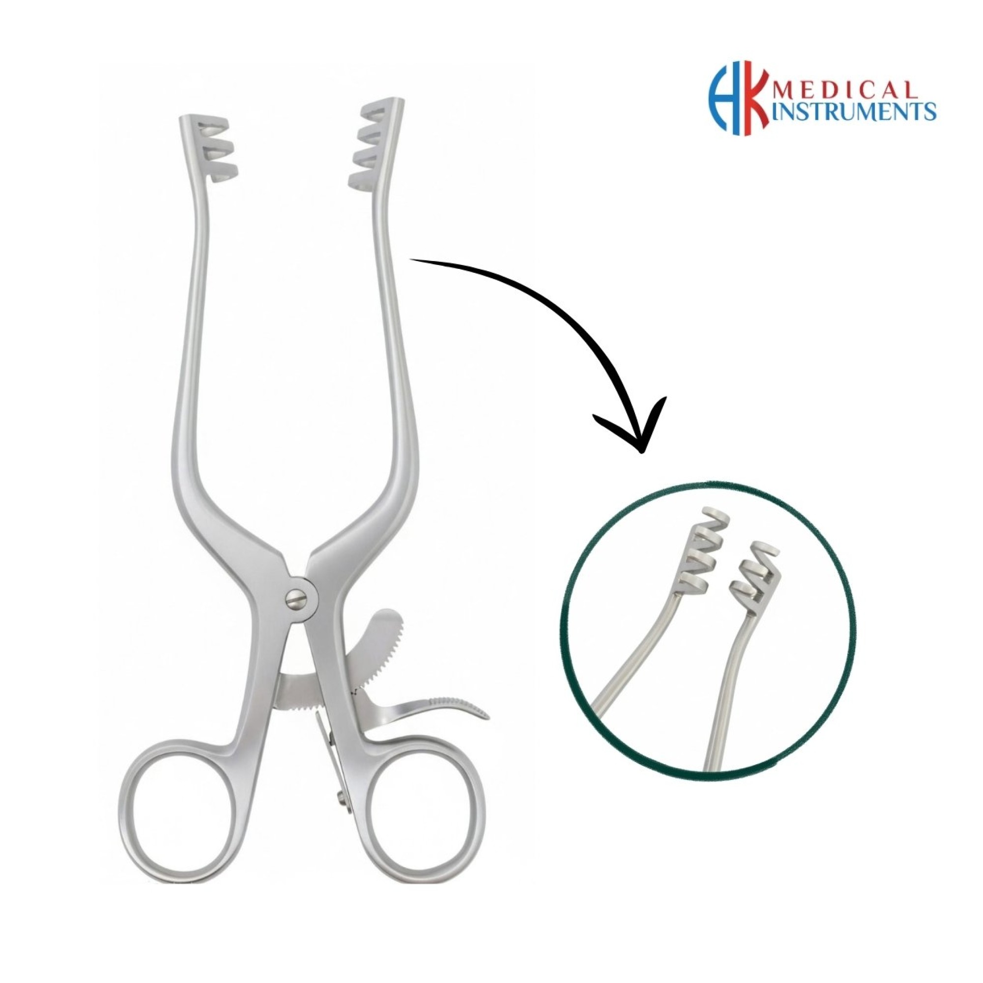 Weitlaner Retractor 18 cm / 7" Teeth 3:4 Blunt 