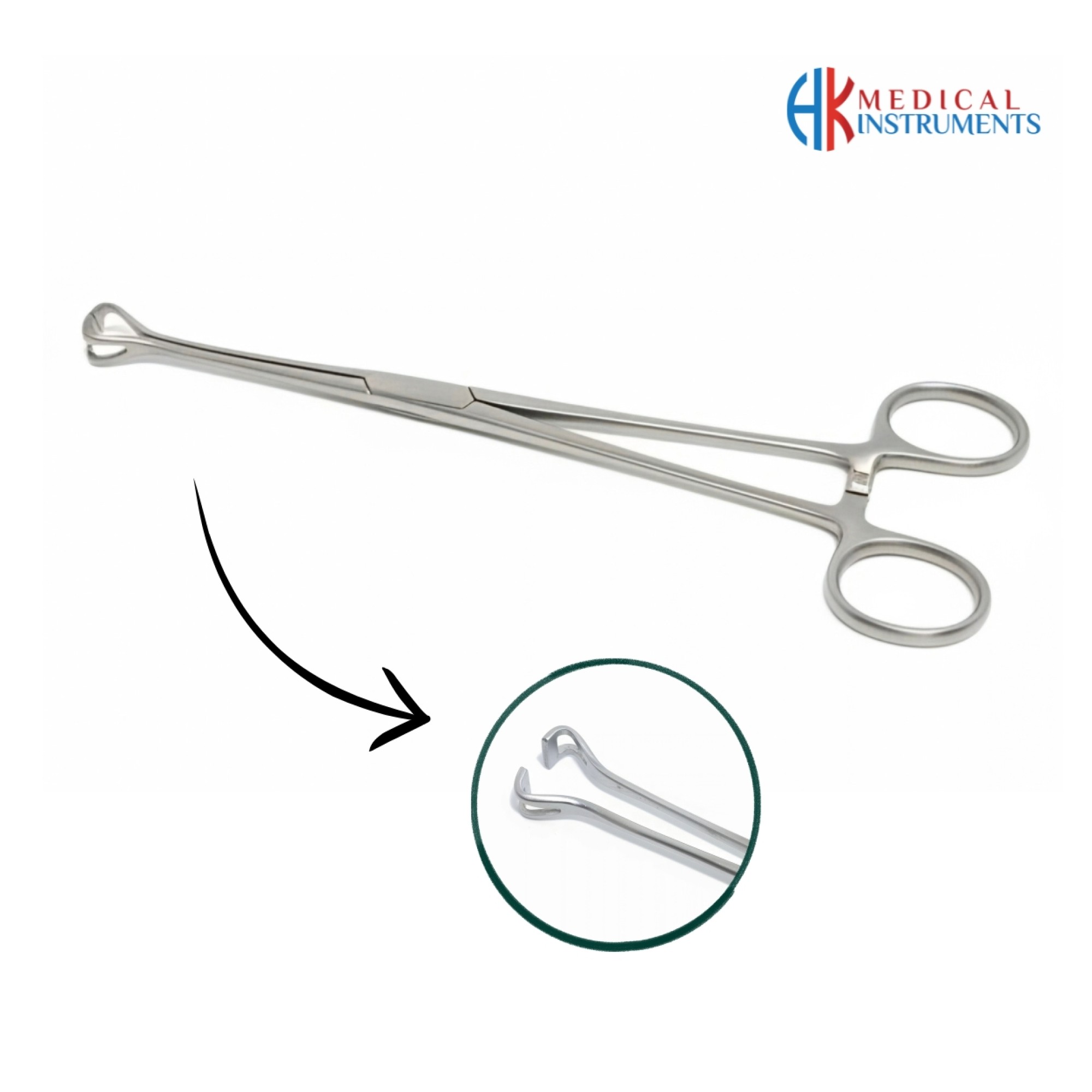 Babcock Tissue Forcep 21.5 cm Straight