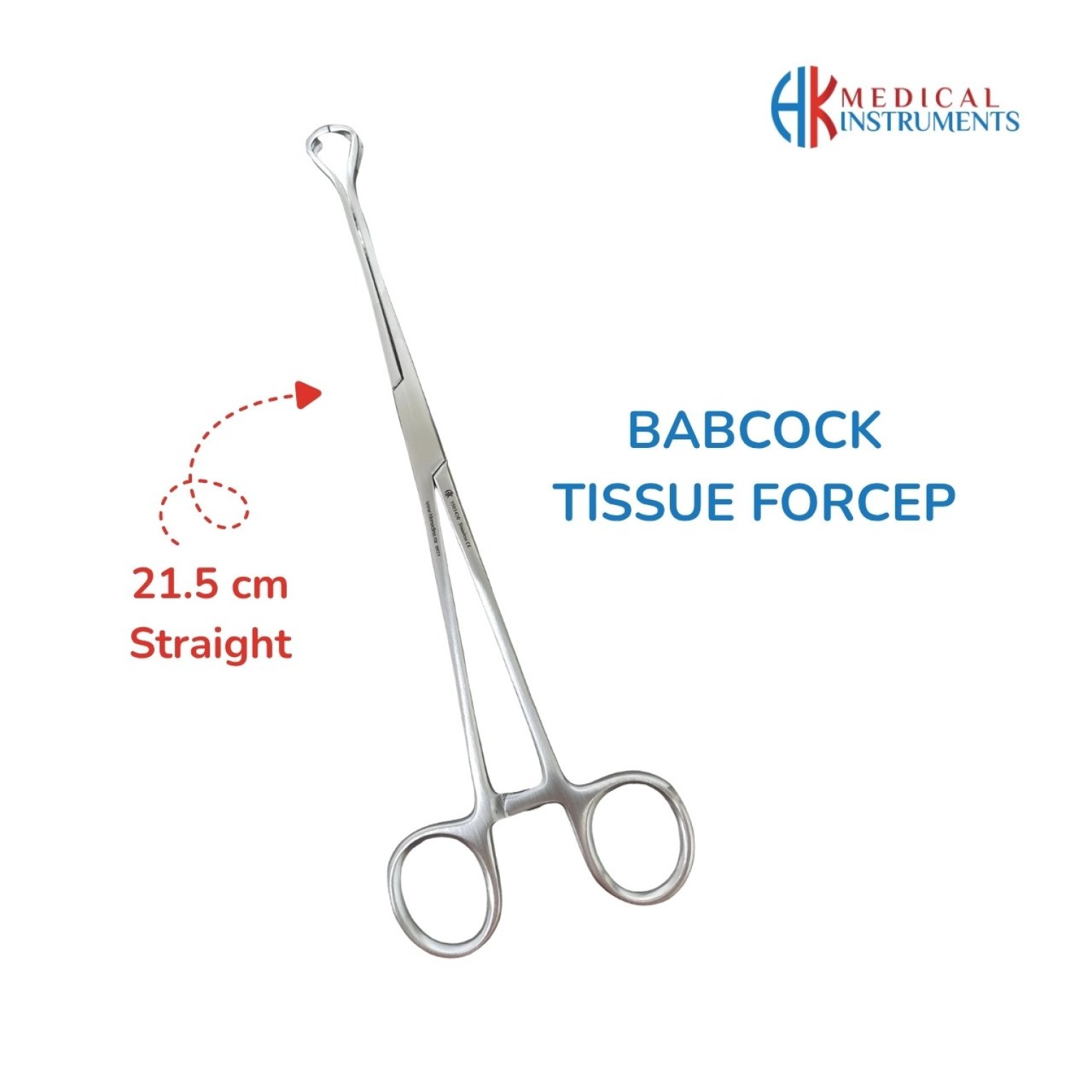 Babcock Tissue Forcep 21.5 cm Straight
