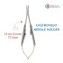 Castroviejo Needle Holder 13 cm / 5-1/4" Straight TC Gold