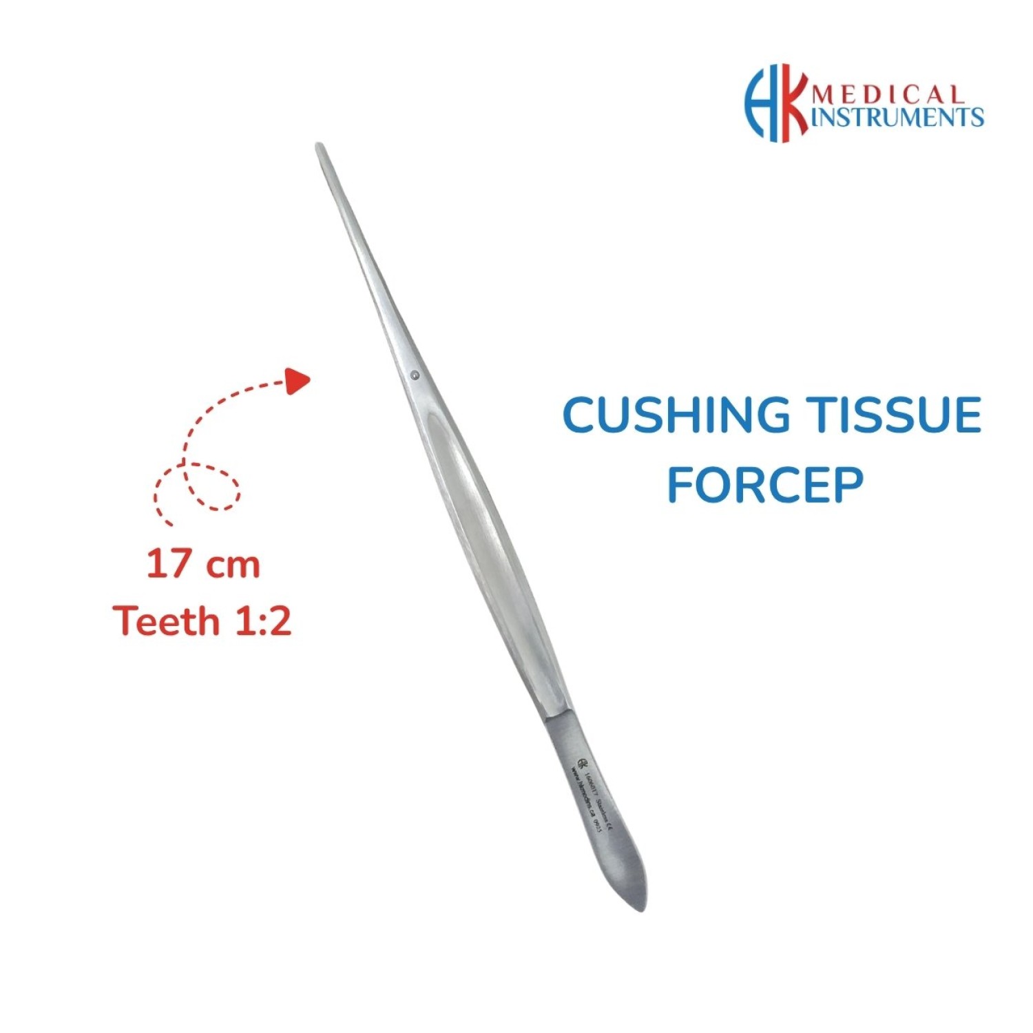 Cushing Tissue Forceps 17 cm / 6-3/4" Teeth 1:2