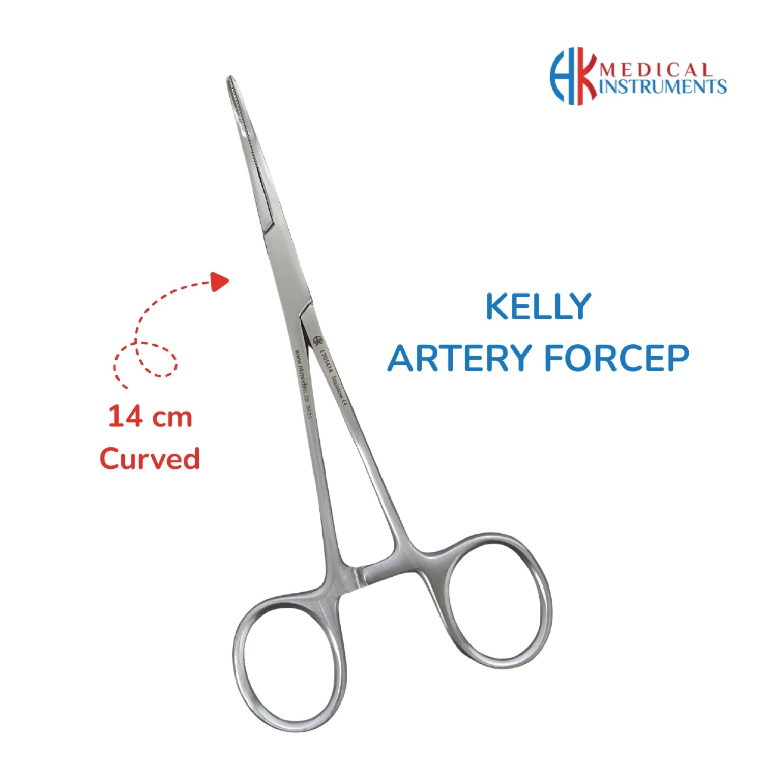 Kelly Artery Forcep 14 cm / 5-12" Curved