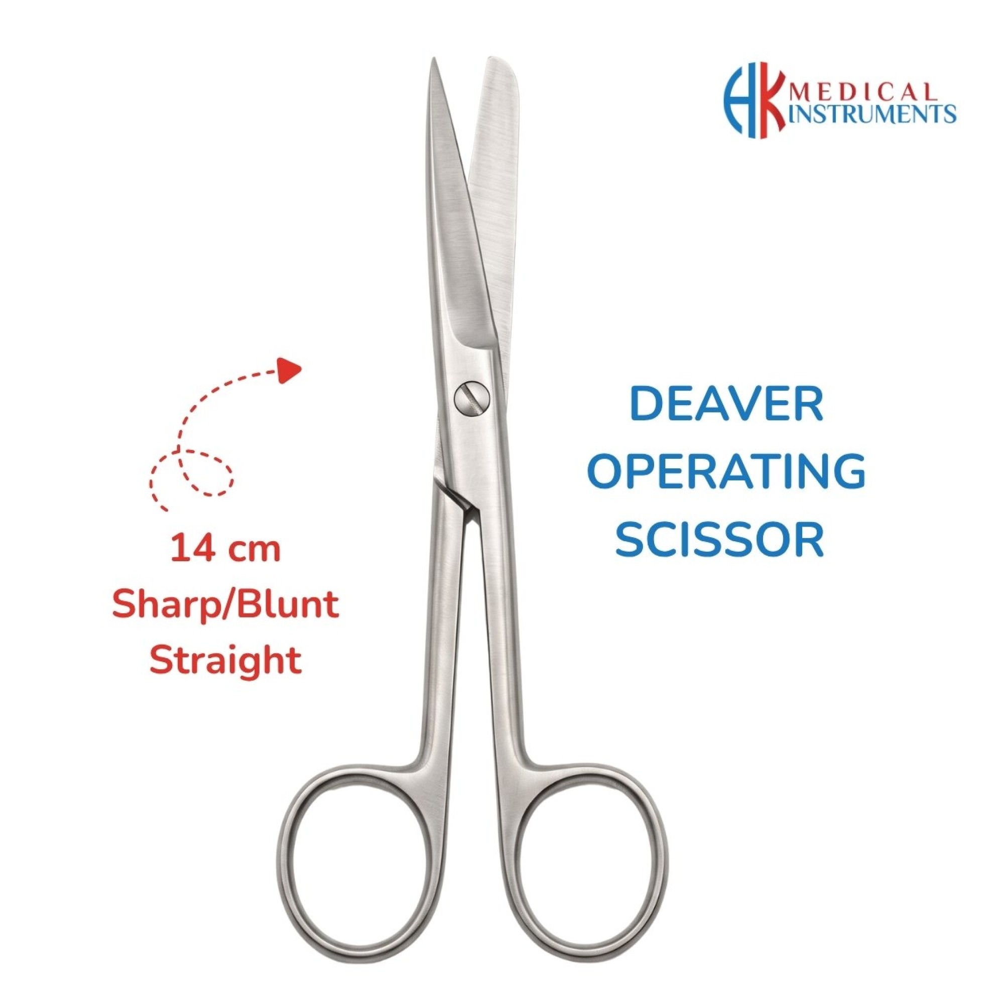 Deaver Operating Scissor 14 cm / 5-1/2", Sharp/Blunt, Straight Deaver Operating Scissor 14 cm / 5-1/2", Sharp/Blunt, Straight