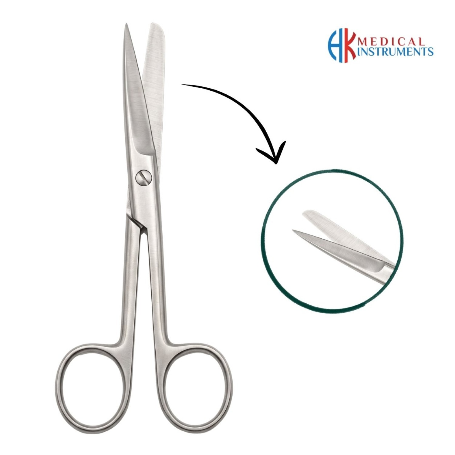 Deaver Operating Scissor 14 cm / 5-1/2", Sharp/Blunt, Straight