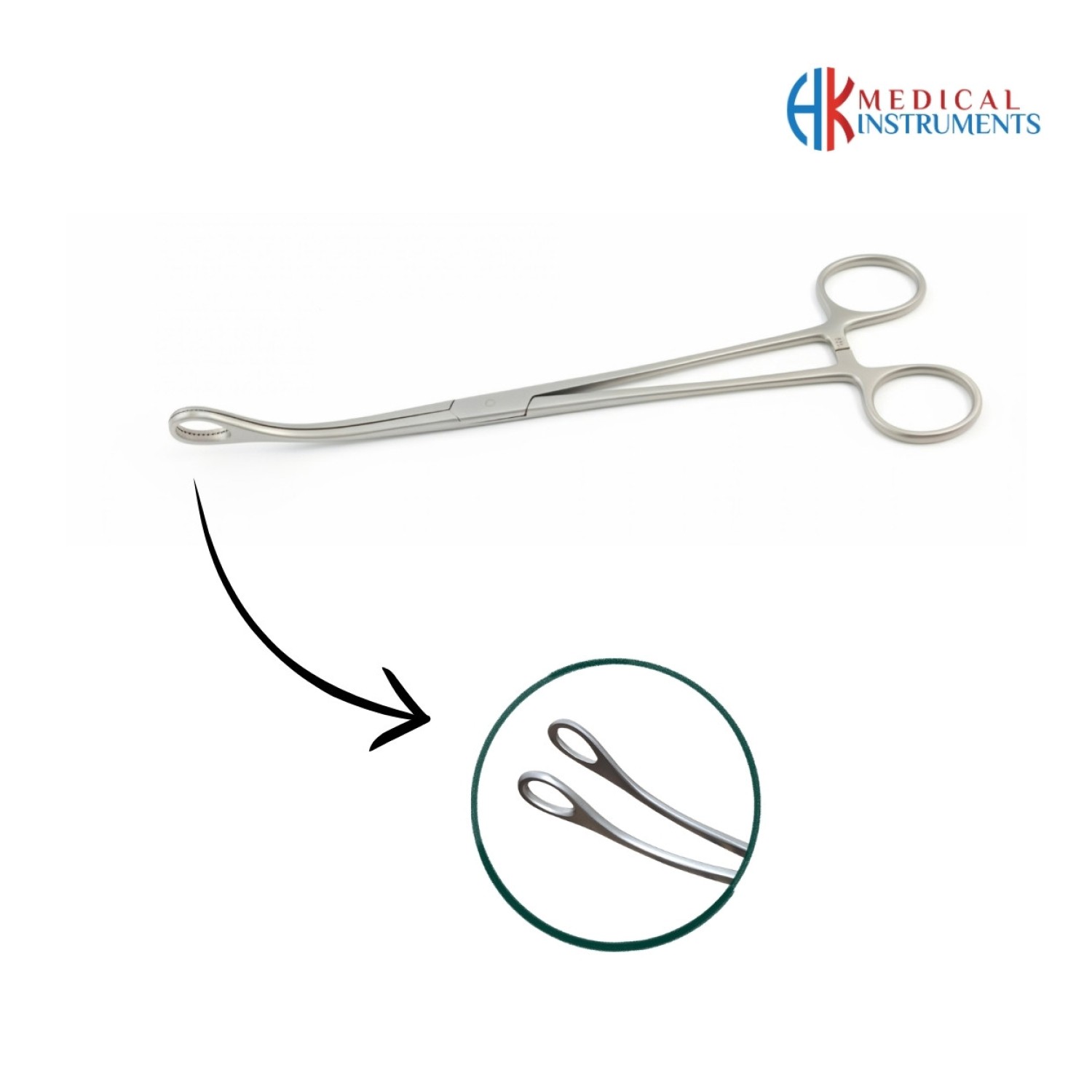 Foerster Forcep 25 cm / 10" Smooth Jaws Curved
