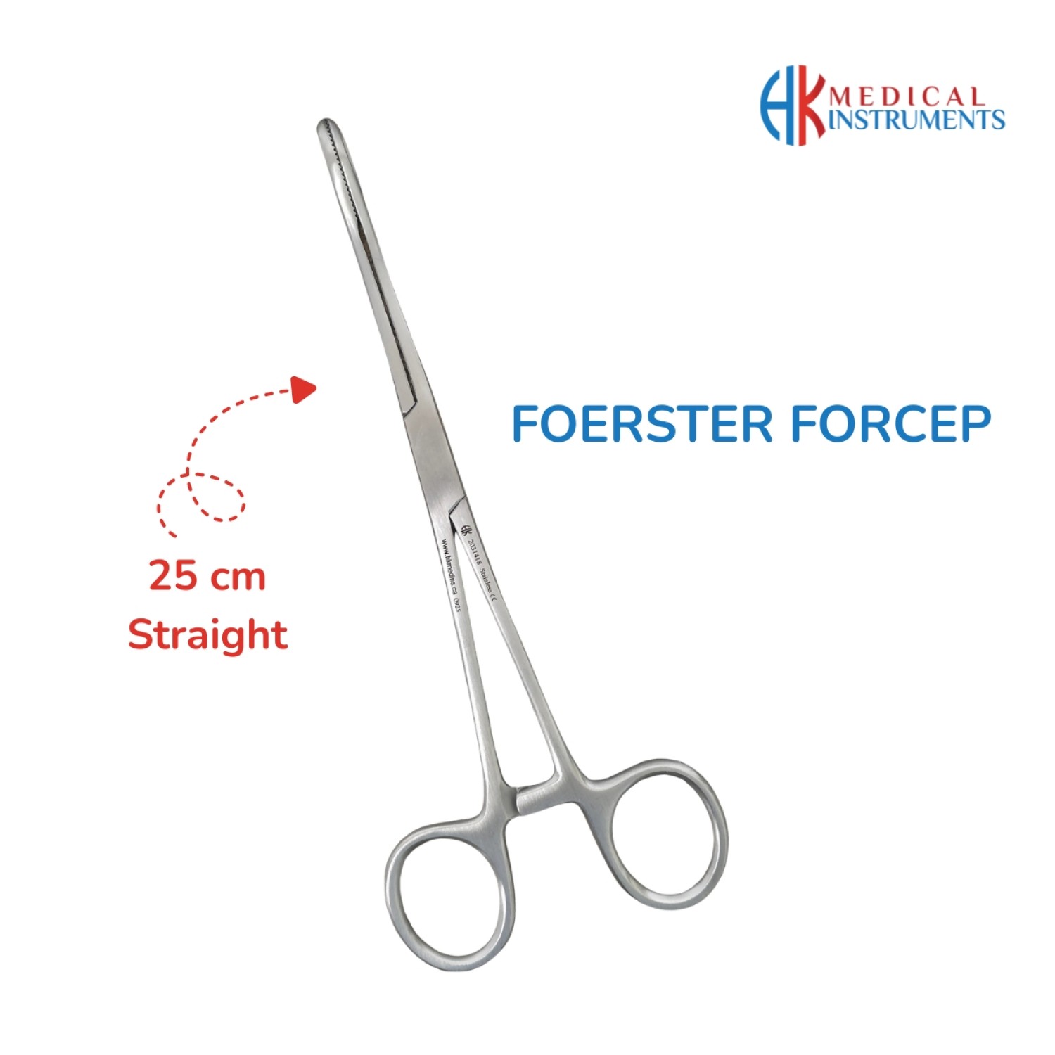 Foerster Forcep 25 cm / 10" Smooth Jaws Straight