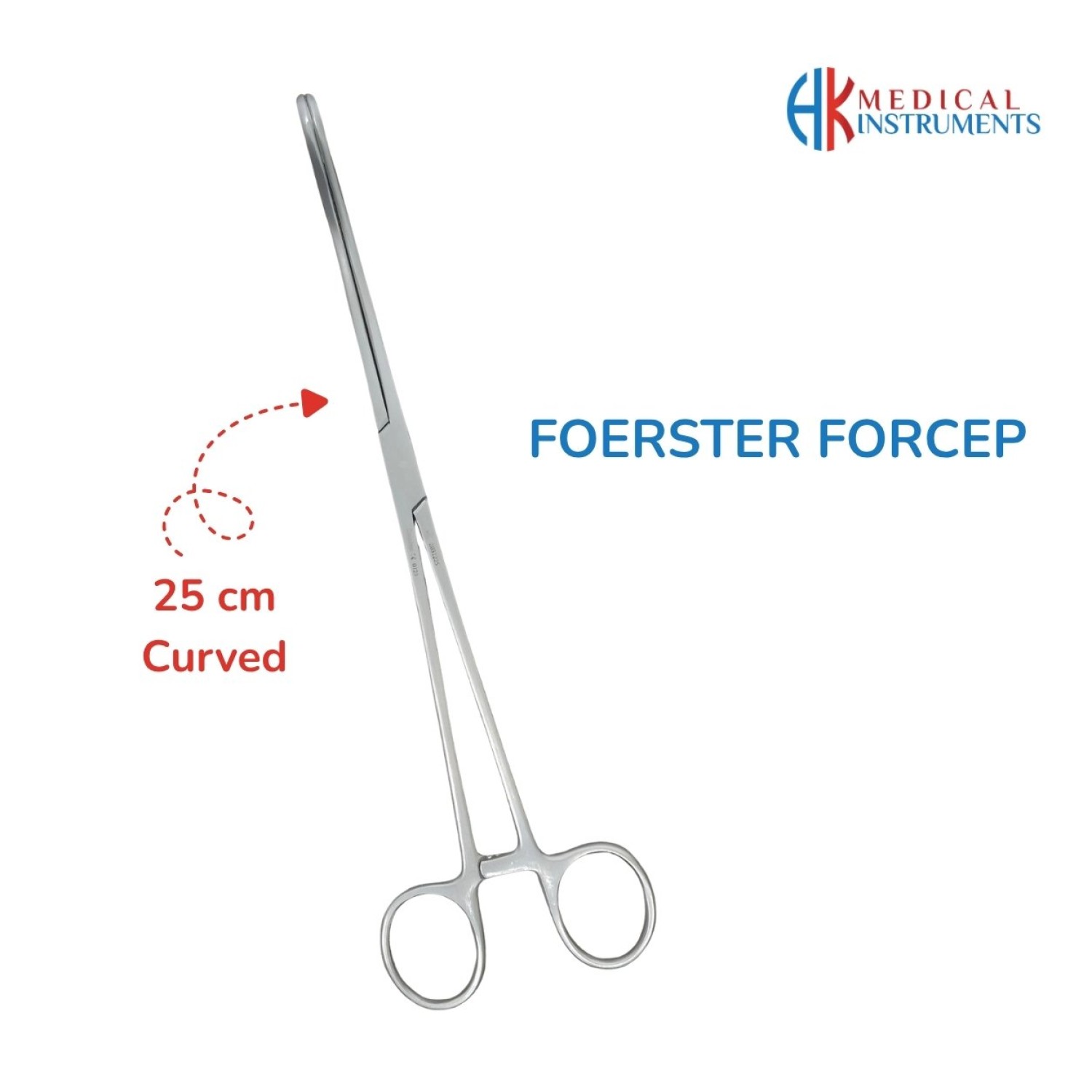 Foerster Forcep 25 cm / 10" Smooth Jaws Curved