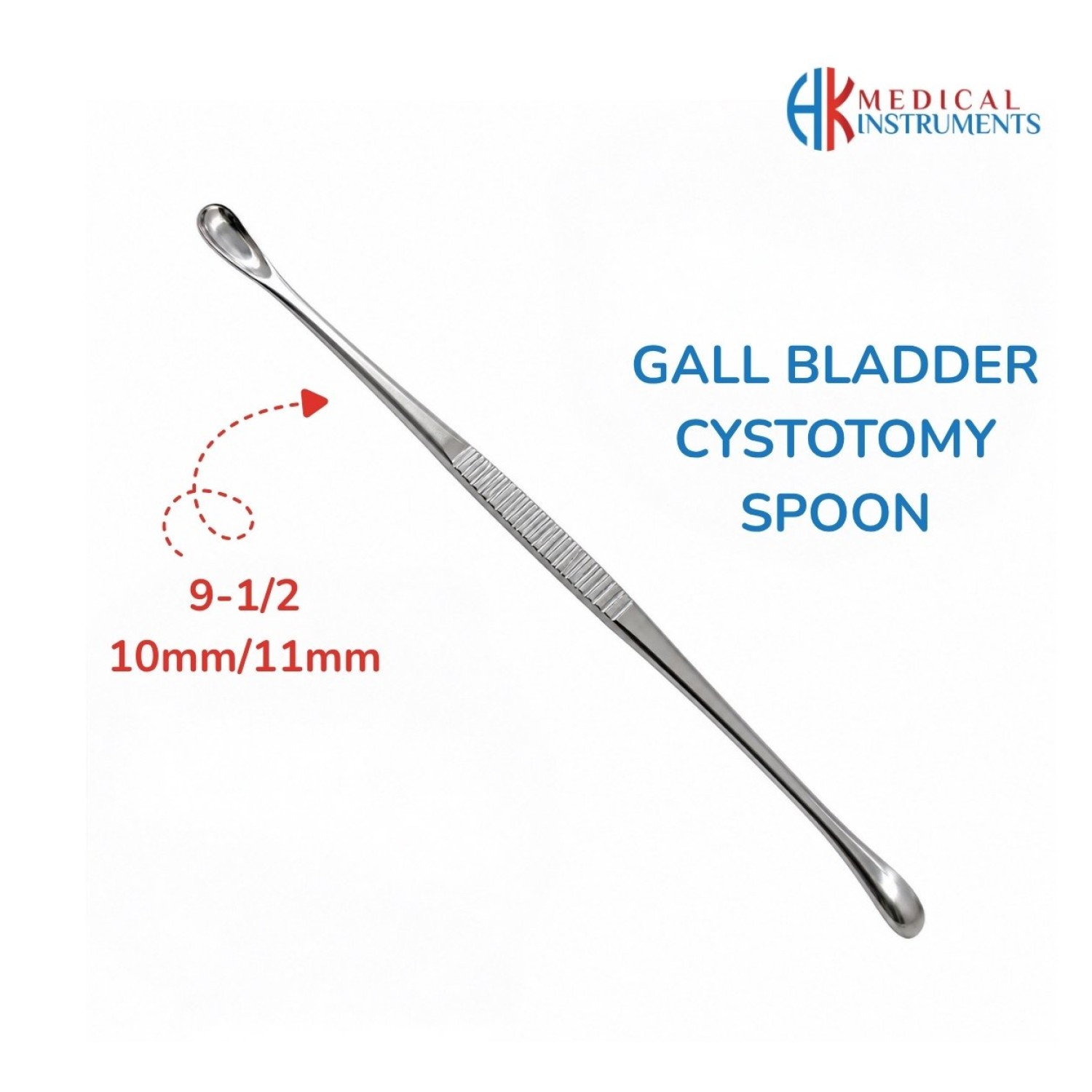 Gall Bladder Cystotomy Spoon 9-1/2" with 10/11 mm