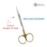 Iris Gum Scissor 11.5 cm / 4-1/2" Straight TC Gold Iris Gum Scissor 11.5 cm / 4-1/2" Straight TC Gold