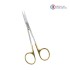 Iris Gum Scissor 11.5 cm / 4-1/2" Straight TC Gold Iris Gum Scissor 11.5 cm / 4-1/2" Straight TC Gold