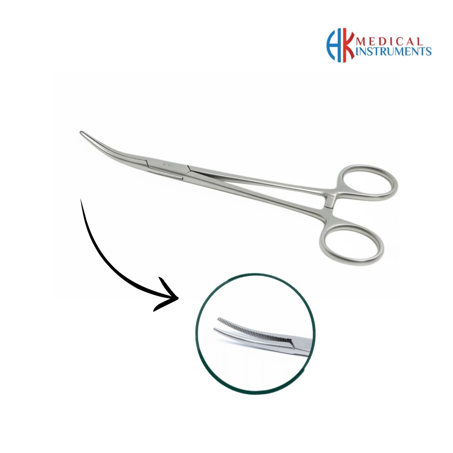 Kelly Artery Forcep 14 cm / 5-12" Curved