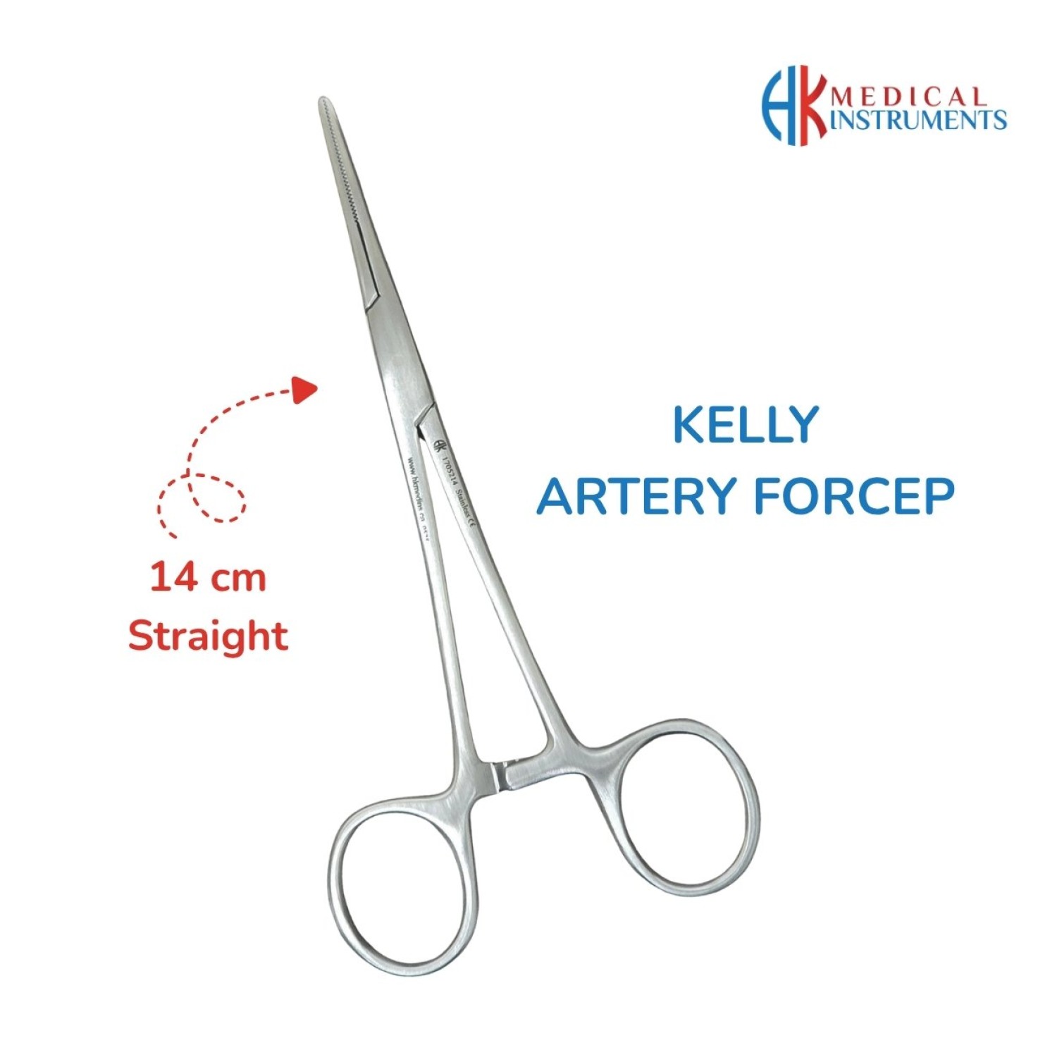 Kelly Artery Forcep 14 cm / 5-12" Straight