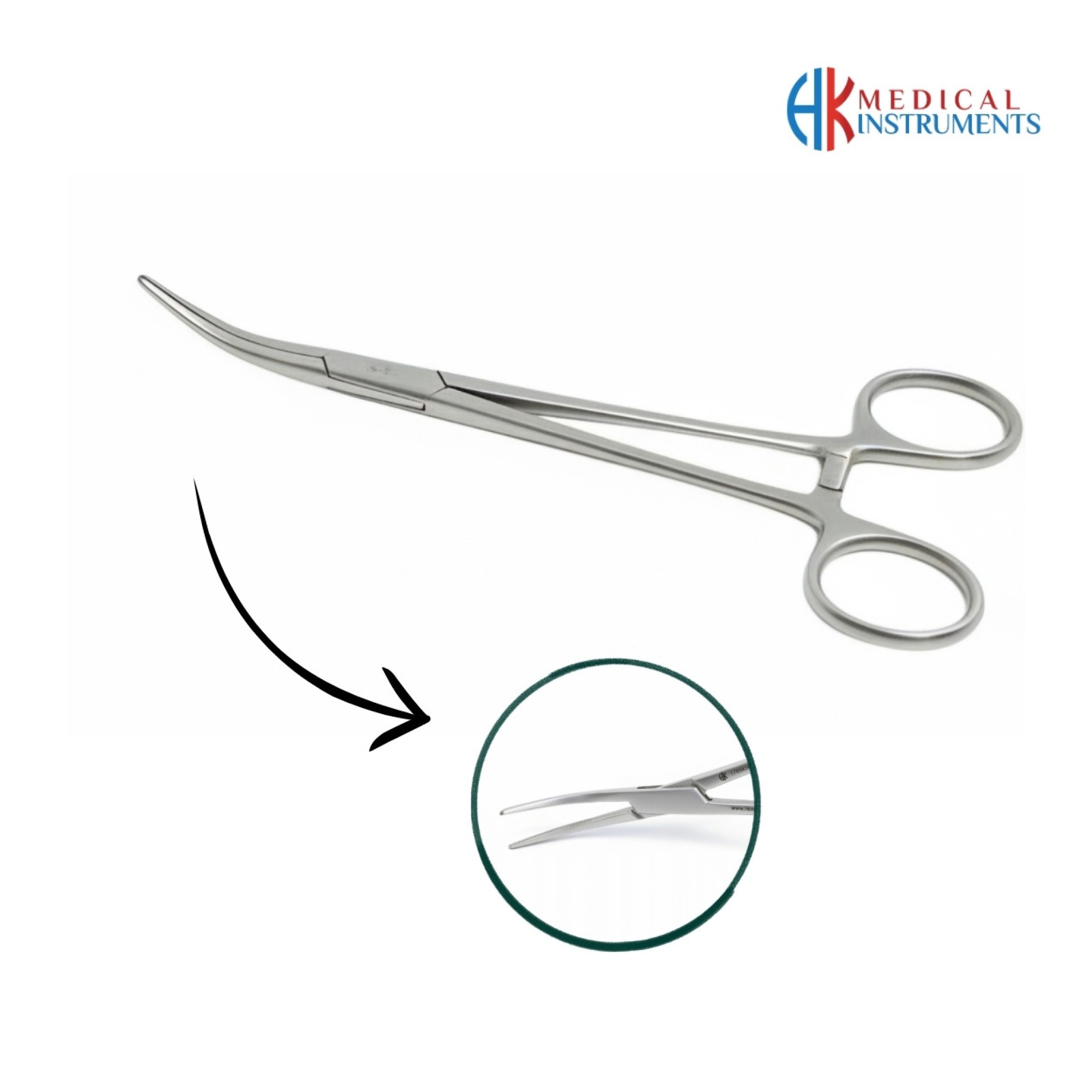 Kelly Rankin Artery Forcep 16 cm / 6-1/4" Curved
