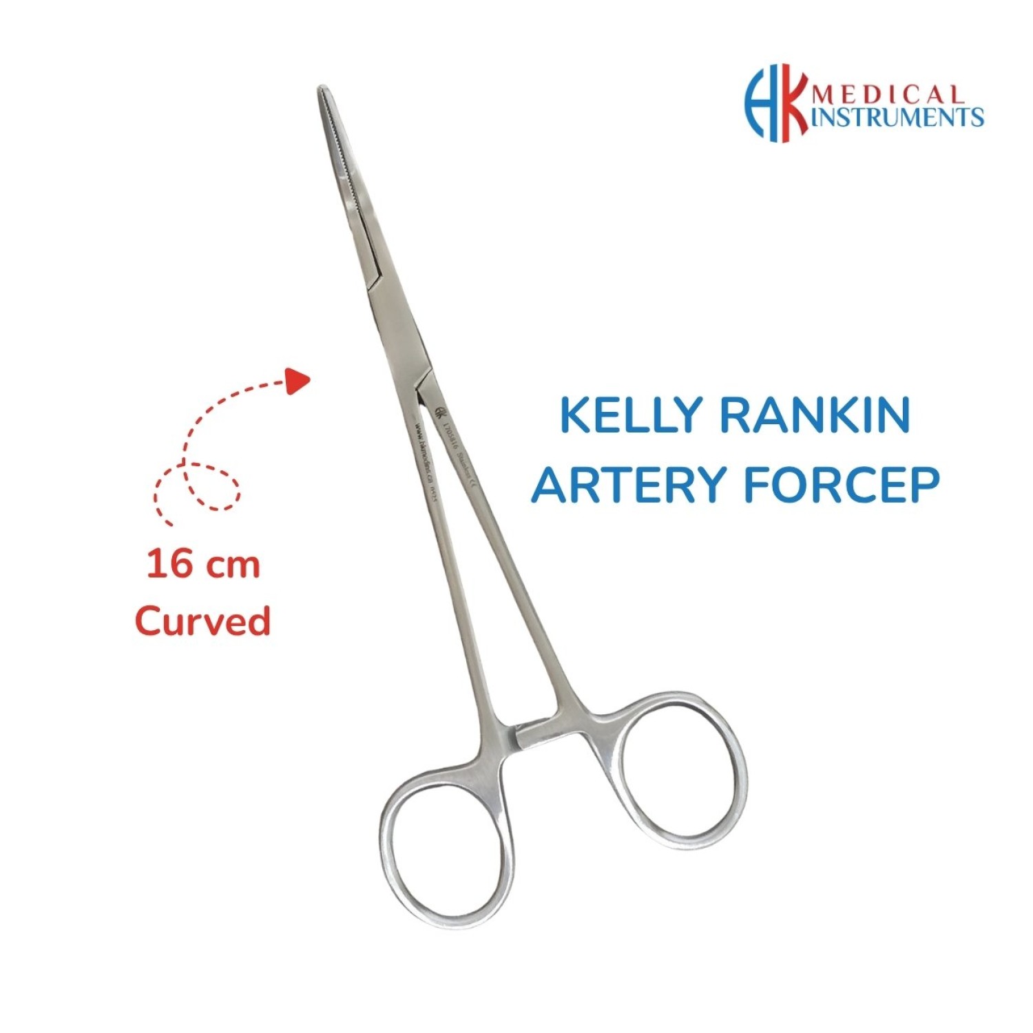 Kelly Rankin Artery Forcep 16 cm / 6-1/4" Curved