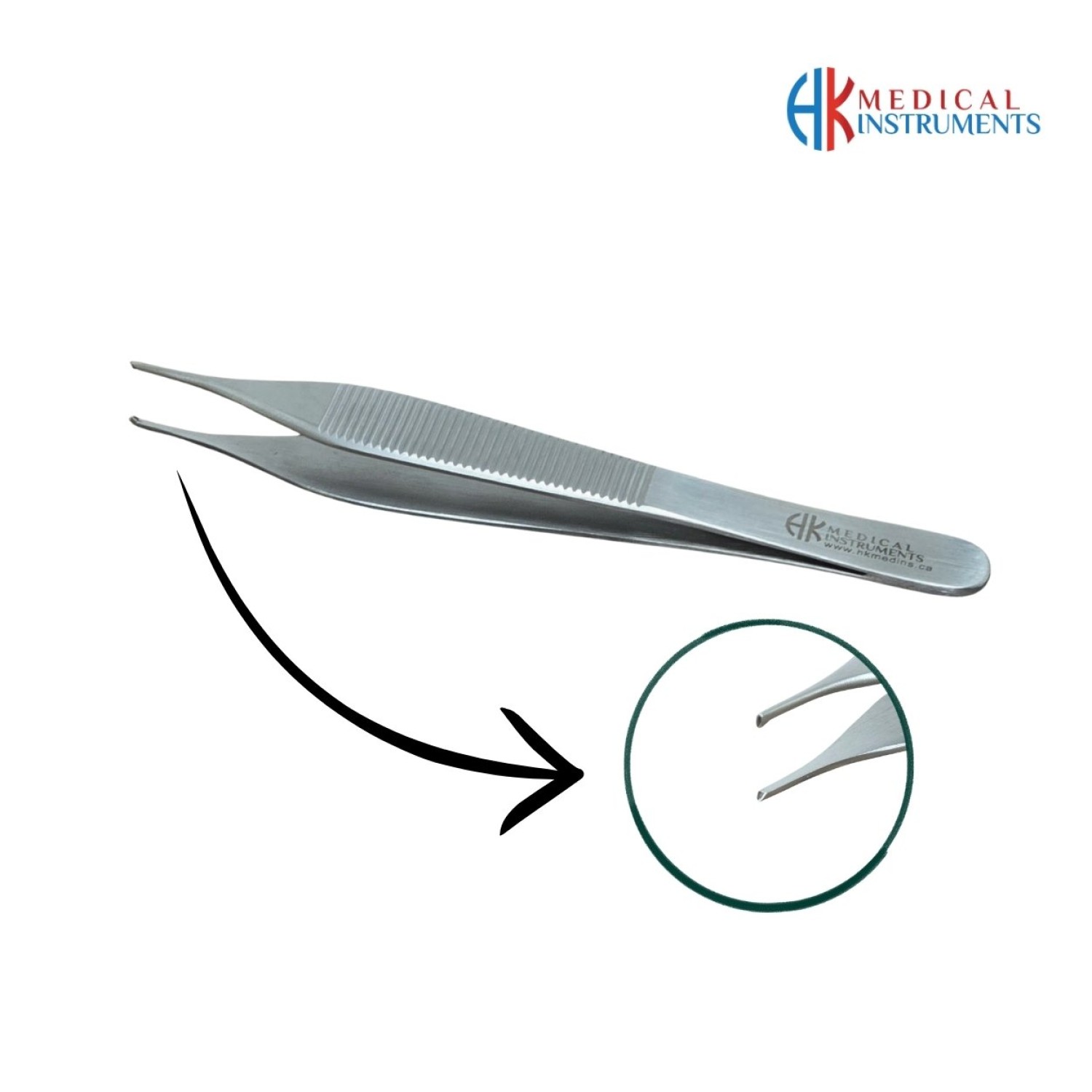 Micro-Adson Tissue Forcep 12 cm / 4-3/4" Rat Tooth 1:2