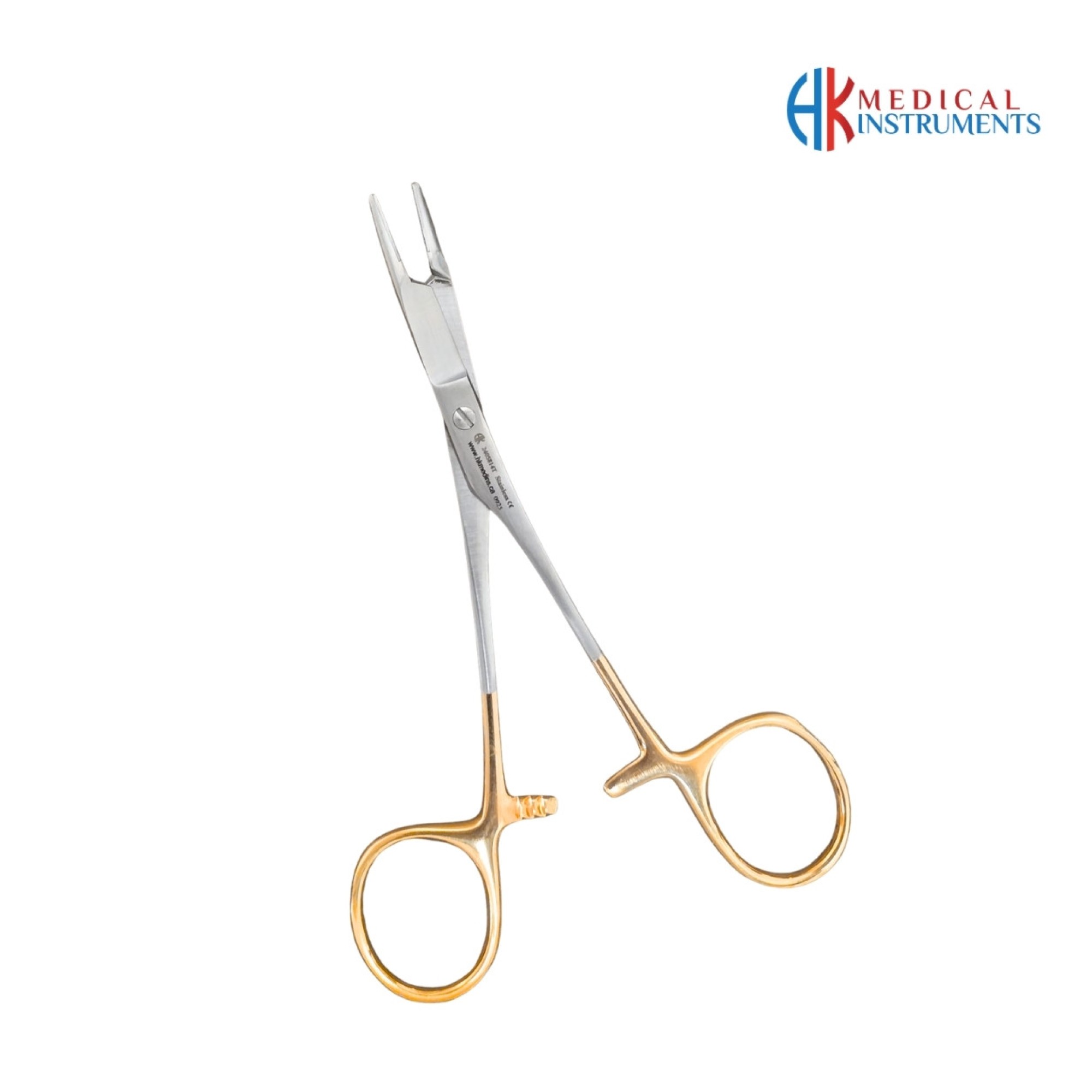 Olsen-Hegar Needle Holder 14 cm 5-1/2", TC Gold