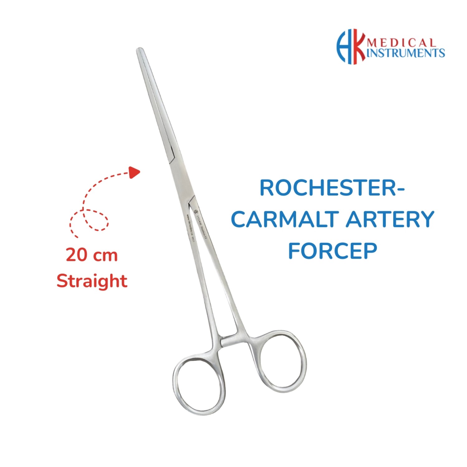 Rochester-Carmalt Artery Forcep 20 cm Straight