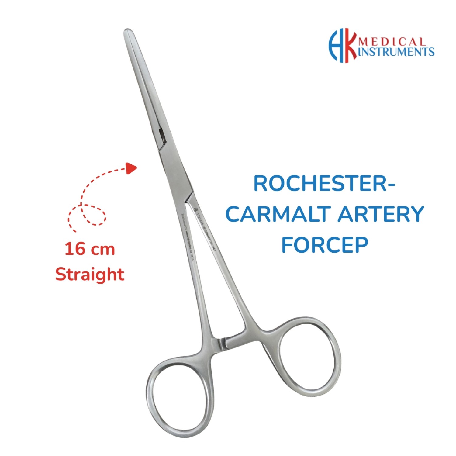 Rochester-Carmalt Artery Forcep 16 cm Straight