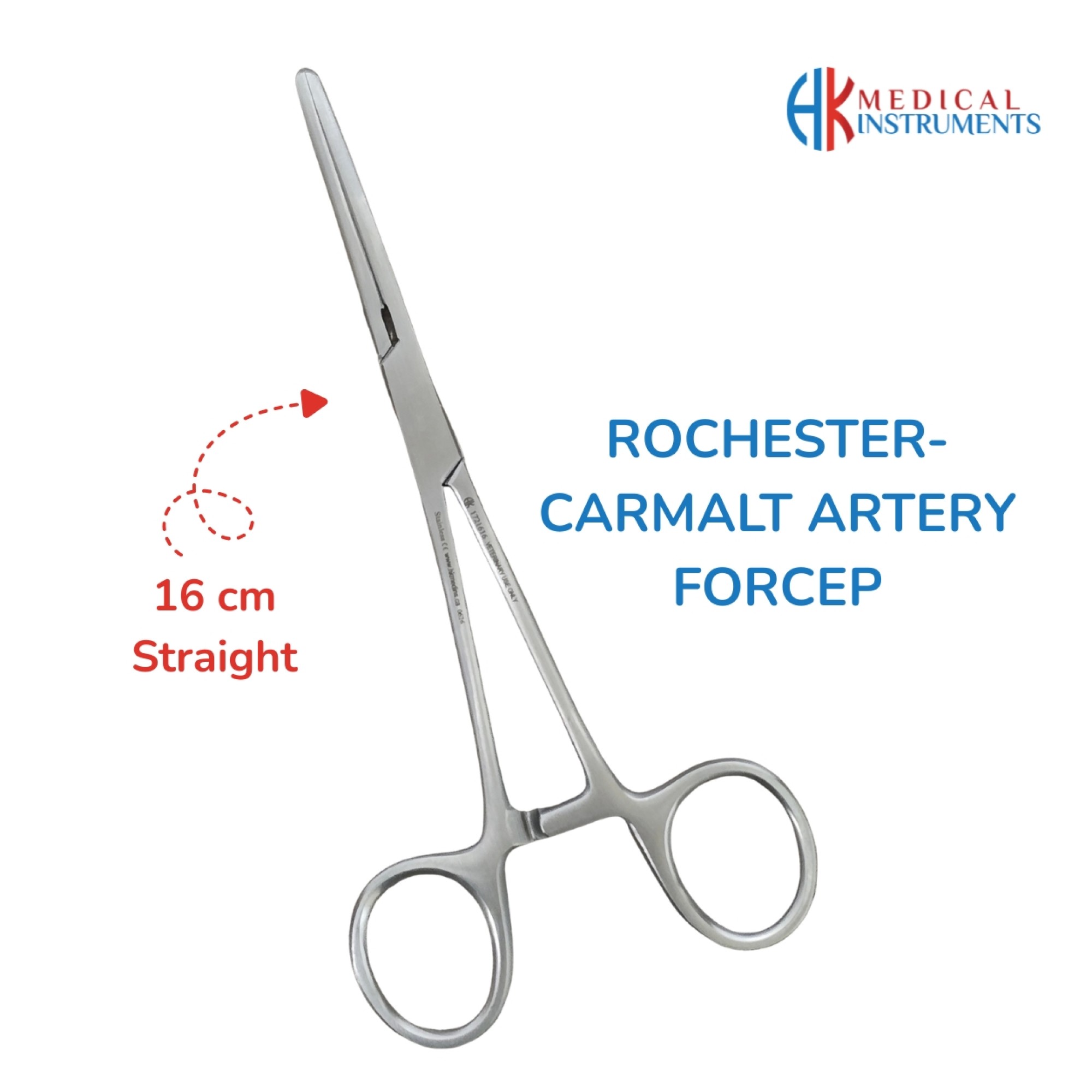 Rochester-Carmalt Artery Forcep 16 cm Straight