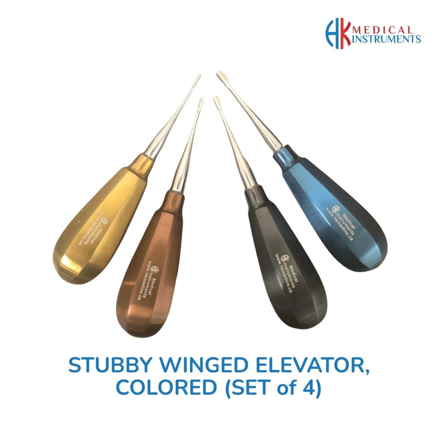 Stubby Winged Elevator Set, Colored, 4 Pcs