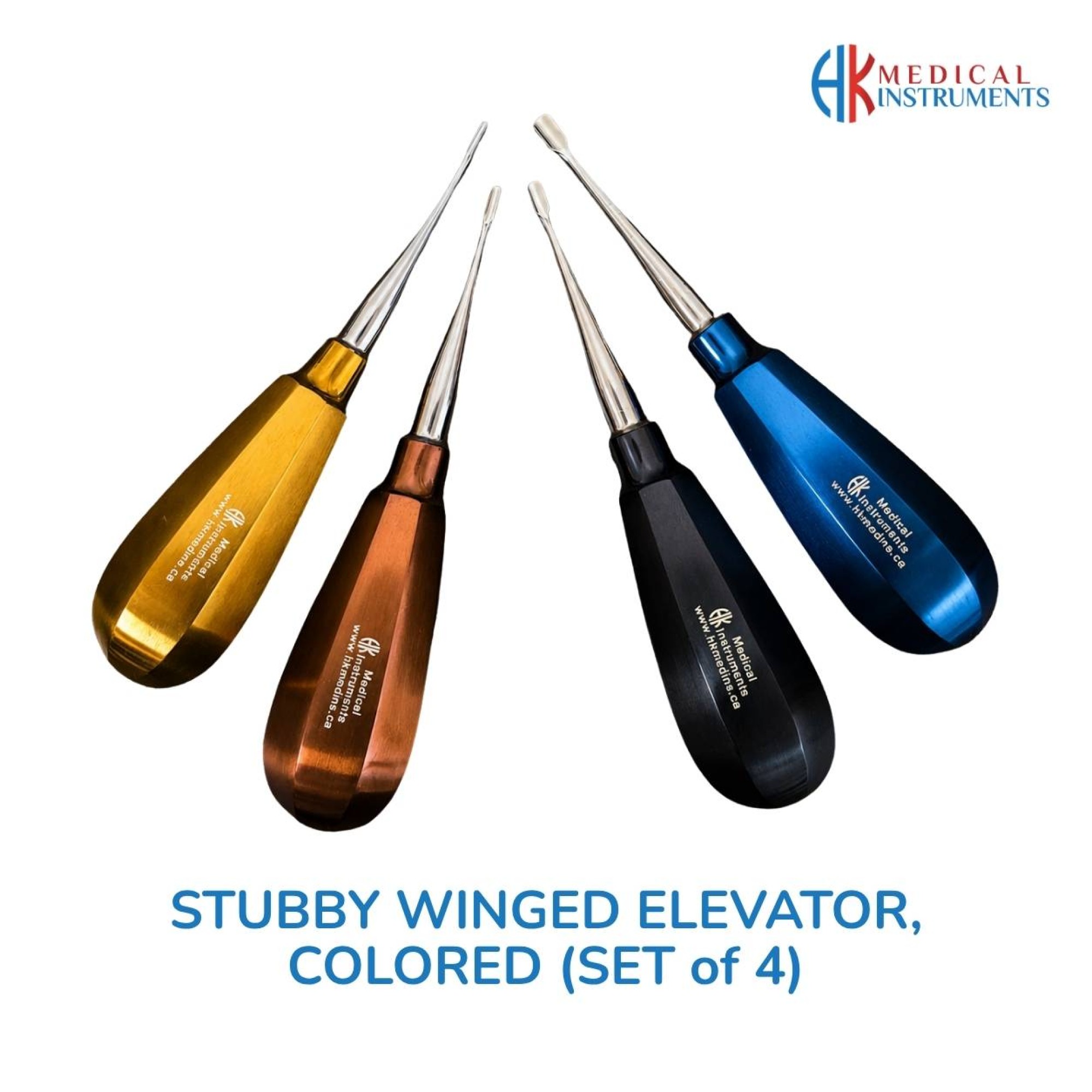 Stubby Winged Elevator Set, Colored, 4 Pcs