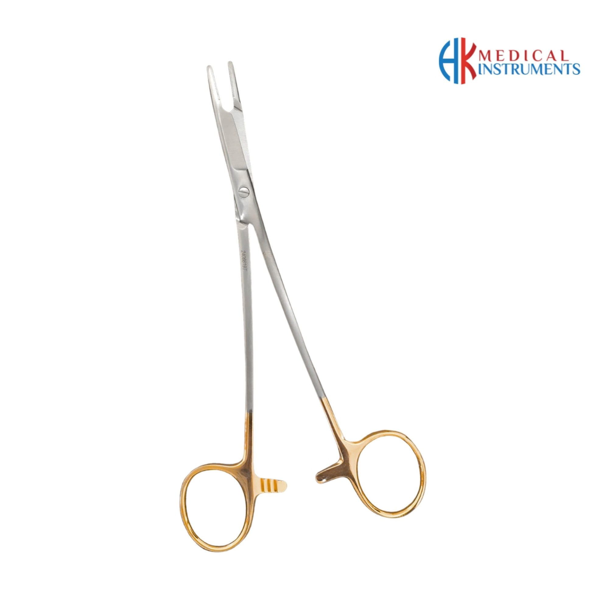 Olsen-Hegar Needle Holder 19 cm / 7-1/2", TC Gold 