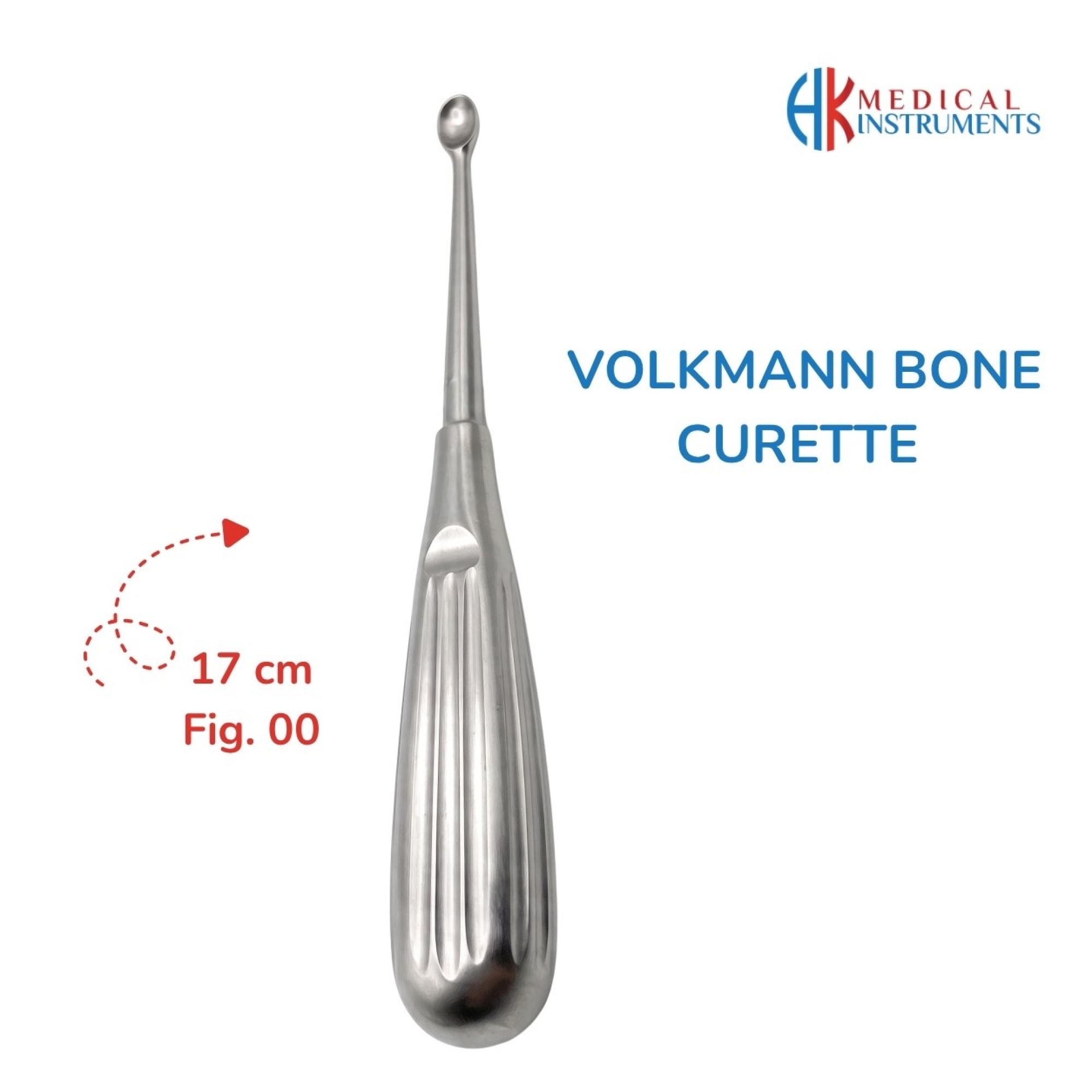 Volkmann Bone Curette 17 cm / 6-3/4" Fig. 00
