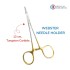 Webster Needle Holder 12 cm / 4-3/4" Delicate, TC Gold