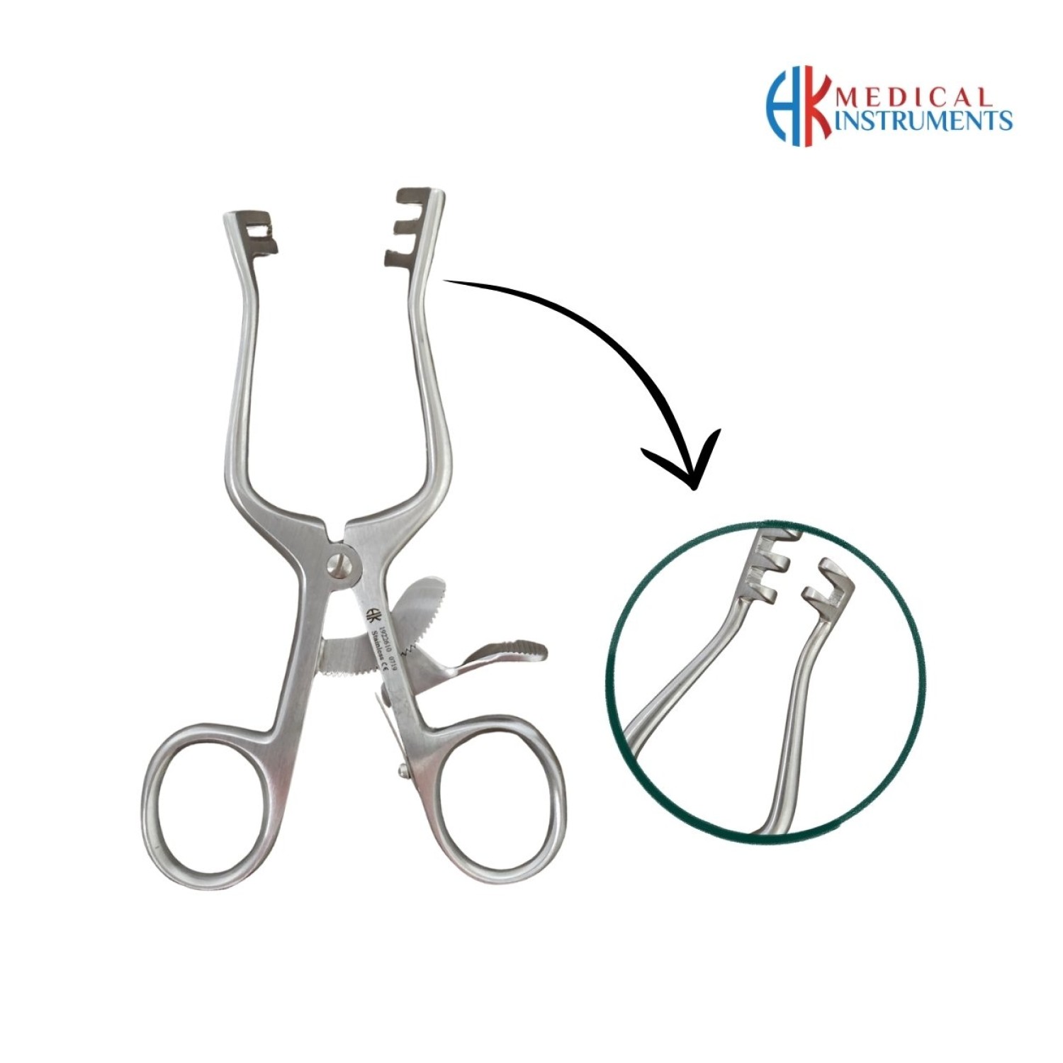 Weitlaner Retractor 10.5 cm / 4-1/4", Teeth 2x3 SH