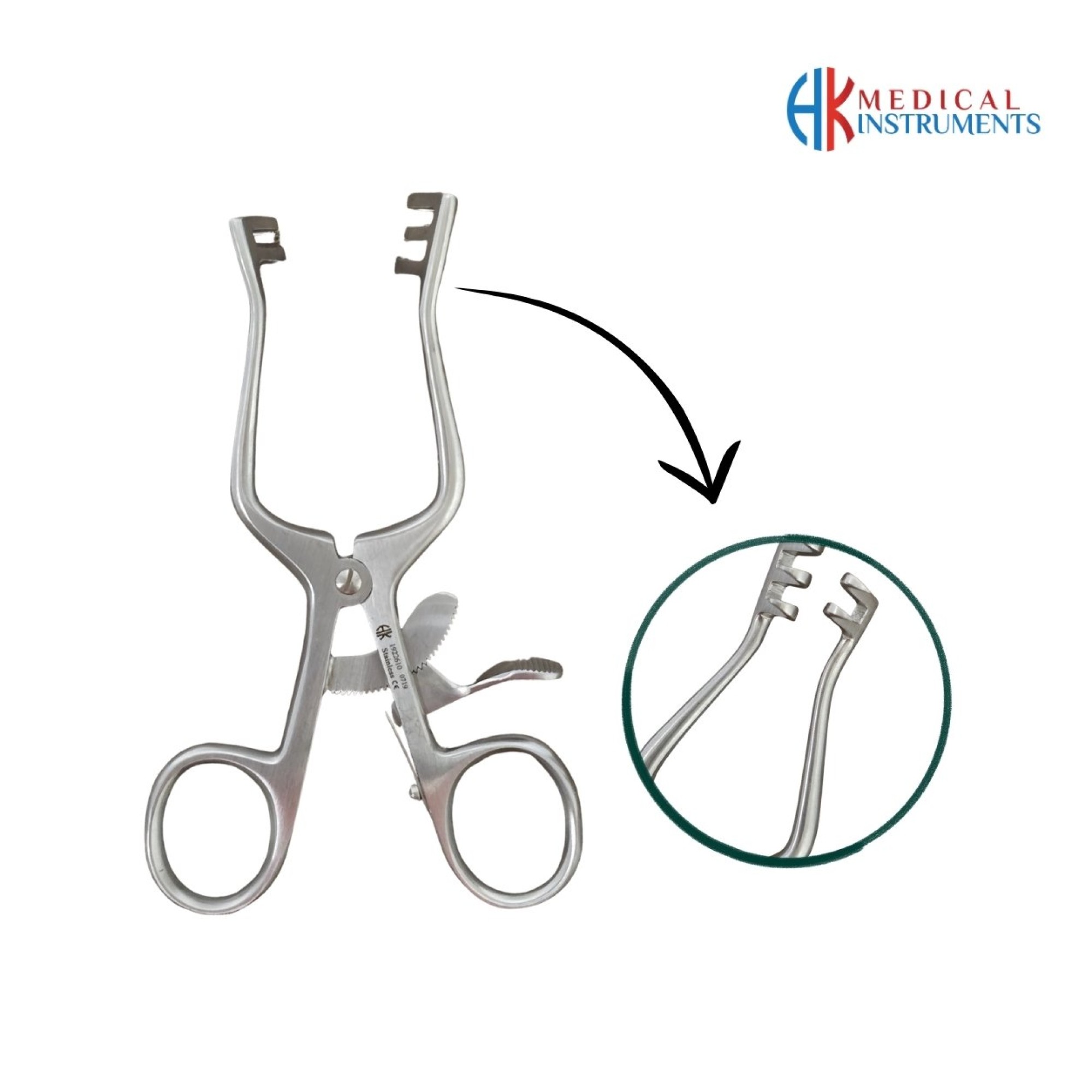 Weitlaner Retractor 10.5 cm / 4-1/4", Teeth 2x3 SH Weitlaner Retractor 10.5 cm / 4-1/4", Teeth 2x3 SH