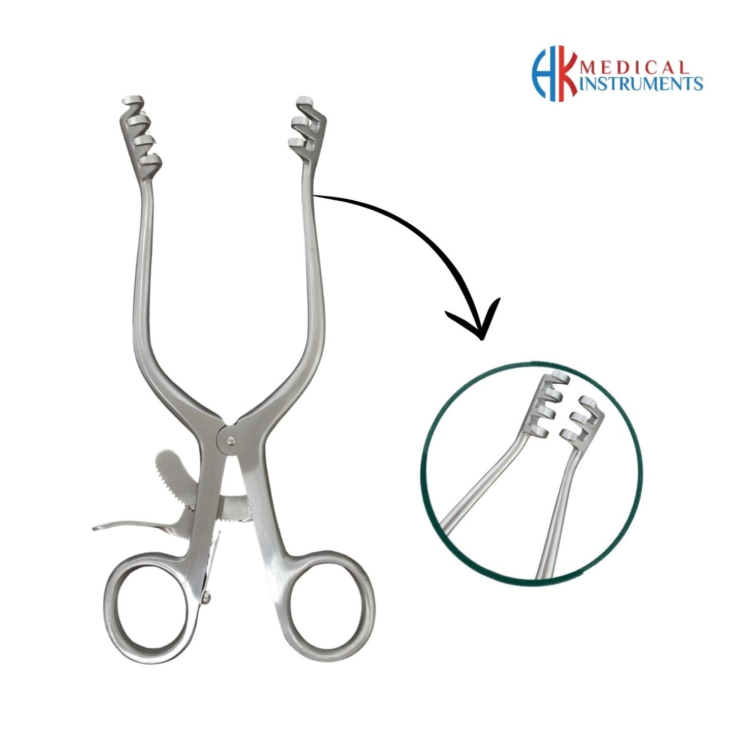 Weitlaner Retractor 16.5 cm / 6-1/2" Teeth 3:4 Blunt