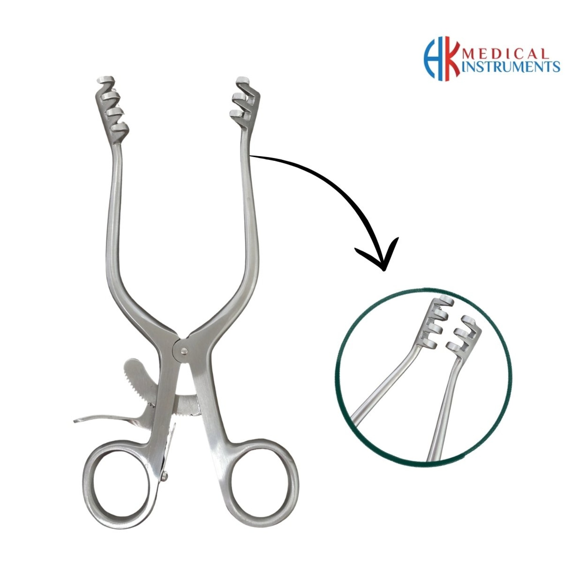 Weitlaner Retractor 16.5 cm / 6-1/2" Teeth 3:4 Blunt